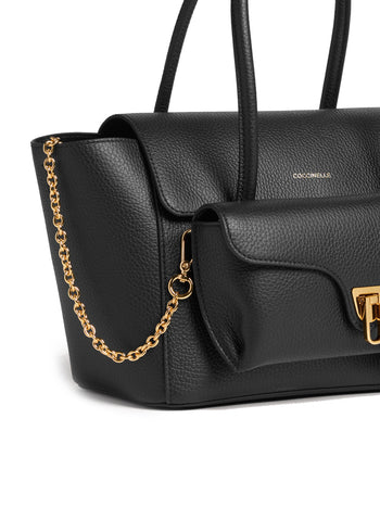 Borsa a mano Coccinelle Double Beat Medium in pelle martellata con tracolla - 5