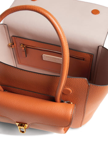 Borsa a mano Coccinelle Double Beat Medium in pelle martellata con tracolla - 4