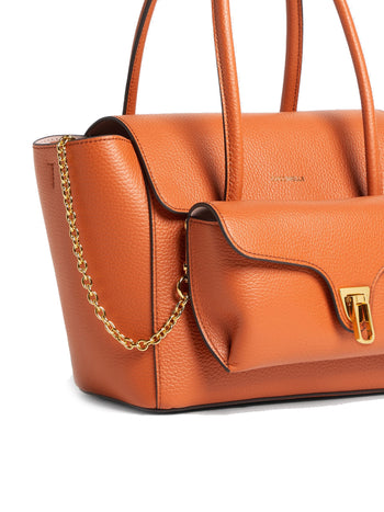 Borsa a mano Coccinelle Double Beat Medium in pelle martellata con tracolla - 5