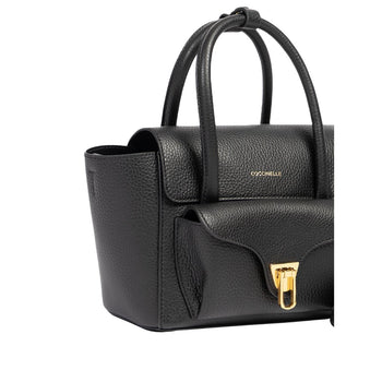 Borsa a mano Coccinelle Double Beat Small in pelle martellata con tracolla - 4
