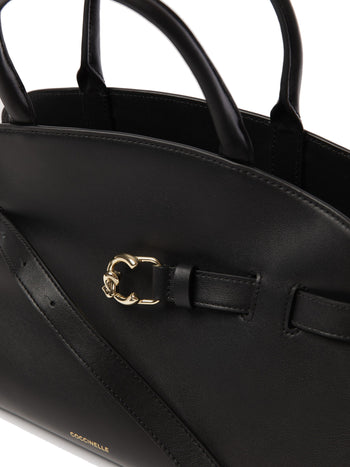 Borsa a mano Coccinelle Sabine Medium in pelle con tracolla  NOIR - 6