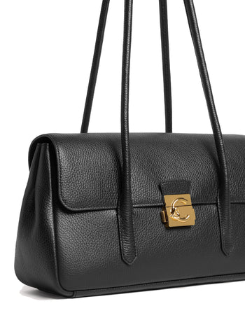 Borsa a spalla Coccinelle C-Me Lock Large in pelle martellata - 4