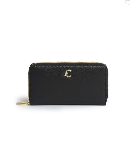Portafoglio Coccinelle Zip Around C-Me in pelle martellata con logo