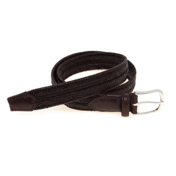 Cintura Alberto Luti in pelle intrecciata ed elasticizzata - 3
