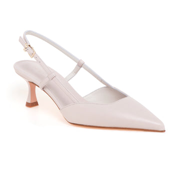 Sling-back Sergio Levantesi in pelle con tacco 55 mm - 4