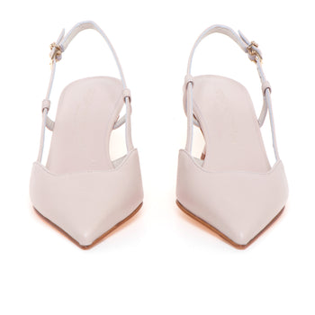 Sling-back Sergio Levantesi in pelle con tacco 55 mm - 5