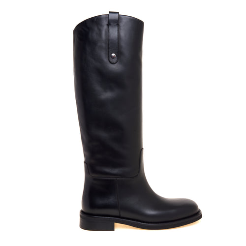 Stivale cavallerizza Poeve in pelle con suola in gomma extra light
