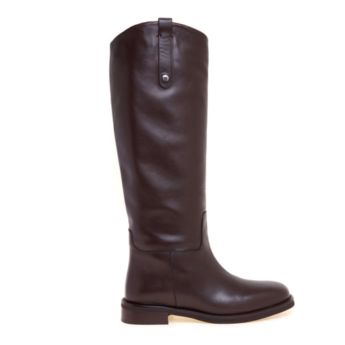 Stivale cavallerizza Poeve in pelle con suola in gomma extra light