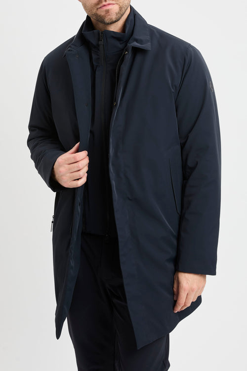 Trench People Of Shibuya in tessuto tecnico con collo camicia