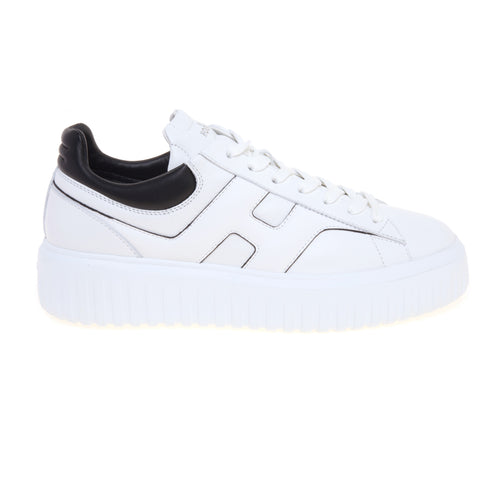 Sneaker Hogan H-Stripes in pelle con rifiniture nere
