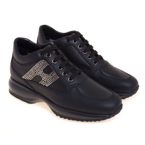 Sneaker Hogan Interactive in pelle con "H" strass - 2
