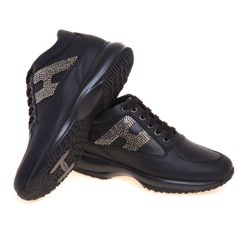 Sneaker Hogan Interactive in pelle con "H" strass - 4