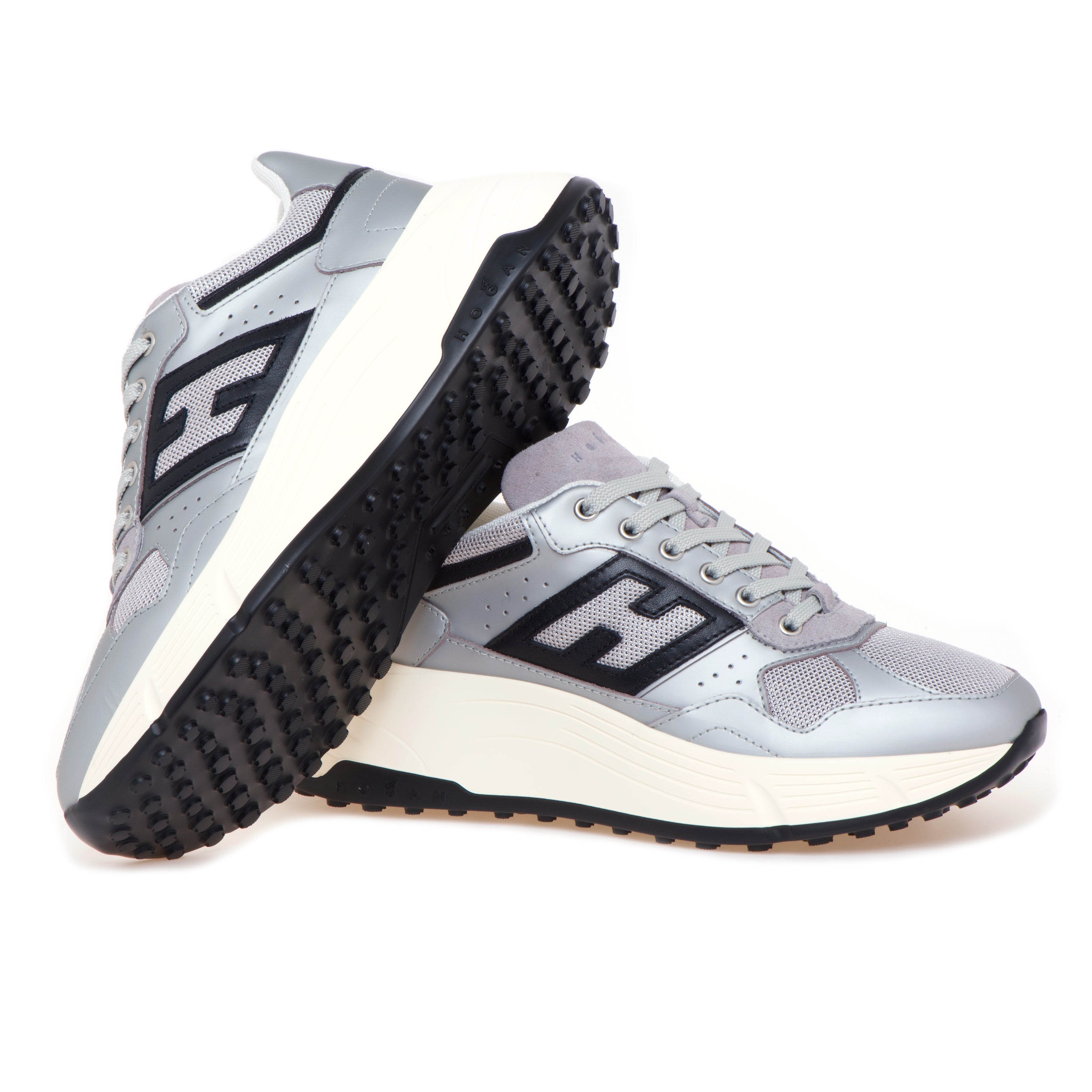 Sneaker Hogan Hi-Fi in pelle e tessuto HXW6690FK70TLK0VBP su The