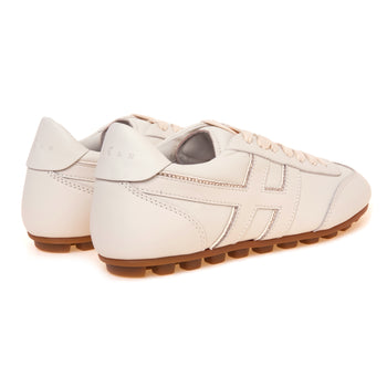 Sneaker Hogan H693 H-football in pelle con profili in strass - 3