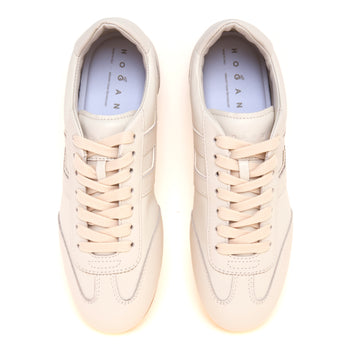 Sneaker Hogan H693 H-football in pelle con profili in strass - 5