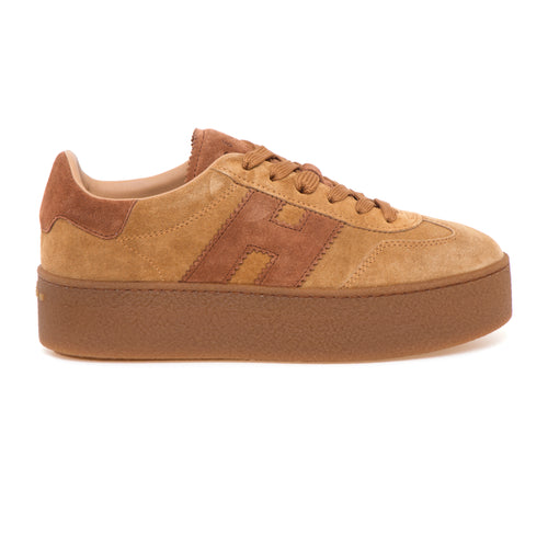 Sneaker Hogan Cool Platform in camoscio stampa cocco