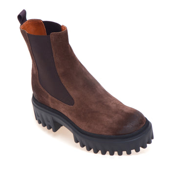 Chelsea boot Hogan in camoscio con suola in gomma - 4