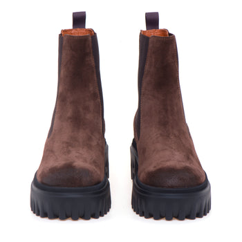 Chelsea boot Hogan in camoscio con suola in gomma - 5