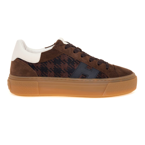 Sneaker Hogan Crosswind H705 in camoscio e tesssuto pied de poule - 1