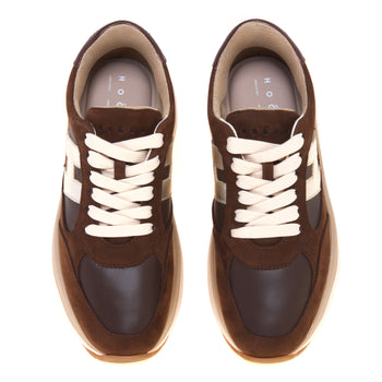 Sneaker Hogan Maxi I Active in pelle e nabuck con inserto in cavallino maculato - 5