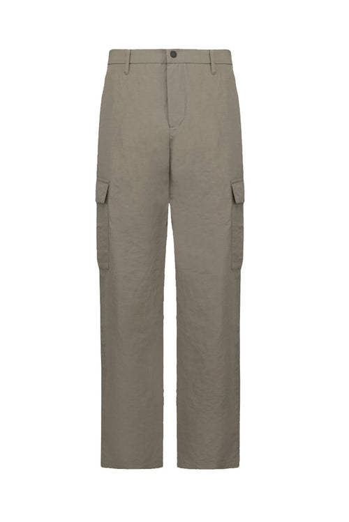 Pantalone cargo People Of Shibuya in misto lino con tasconi