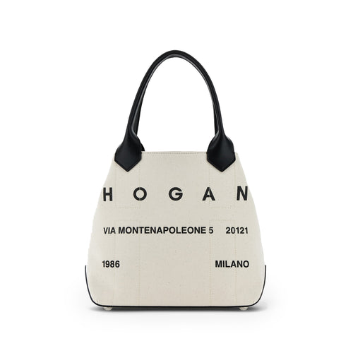 Borsa shopping Hogan Script media in canvas