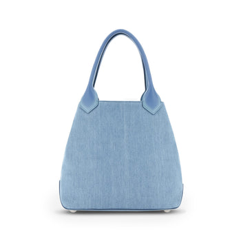 Borsa shopping Hogan Script media in canvas con logo embossed - 4