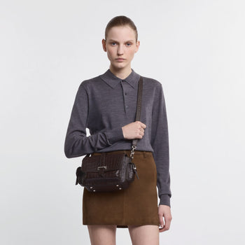 Borsa Hogan Flap piccola in pelle stampa cocco - 6