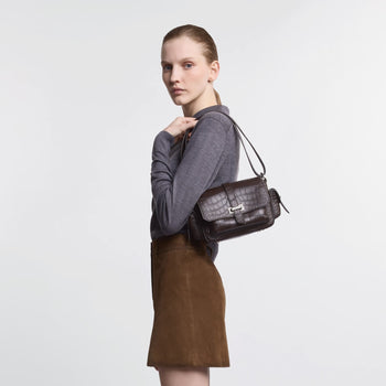 Borsa Hogan Flap piccola in pelle stampa cocco - 7