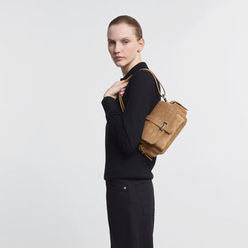 Borsa Hogan Flap piccola in camoscio stampa cocco - 8