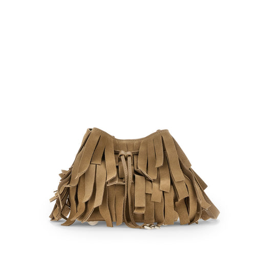 Secchiello Hogan H01R in camoscio con frange