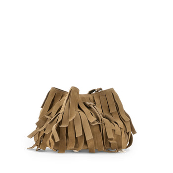 Secchiello Hogan H01R in camoscio con frange - 3