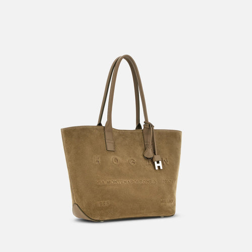 Borsa Hogan Shopping Address Piccola in camoscio - 2