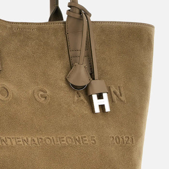 Borsa Hogan Shopping Address Piccola in camoscio - 6
