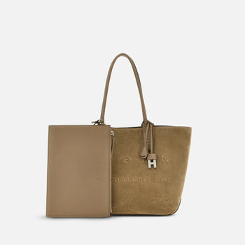 Borsa Hogan Shopping Address Piccola in camoscio - 7
