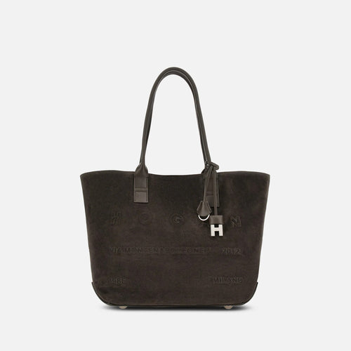 Borsa Hogan Shopping Address Piccola in camoscio - 1