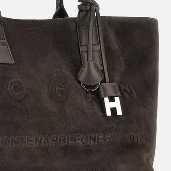 Borsa Hogan Shopping Address Piccola in camoscio - 6