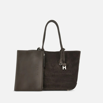 Borsa Hogan Shopping Address Piccola in camoscio - 7