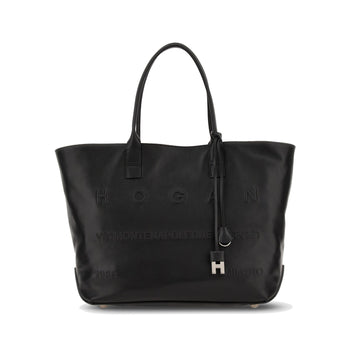 Borsa shopping Hogan Script Media in pelle con indirizzo rilievo - 6