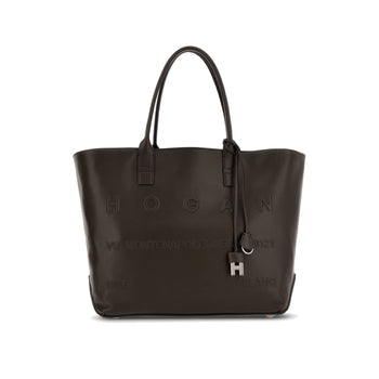 Borsa shopping Hogan Script Media in pelle con indirizzo rilievo - 6