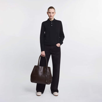 Borsa shopping Hogan Script Media in pelle con indirizzo rilievo - 8