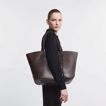 Borsa shopping Hogan Script Media in pelle con indirizzo rilievo - 9