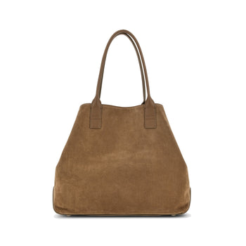 Borsa shopping Hogan Script Media in camoscio con indirizzo rilievo - 4