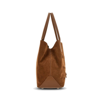 Borsa shopping Hogan Script Media in camoscio con indirizzo rilievo - 3