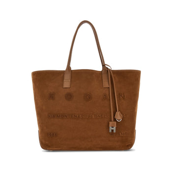Borsa shopping Hogan Script Media in camoscio con indirizzo rilievo - 6