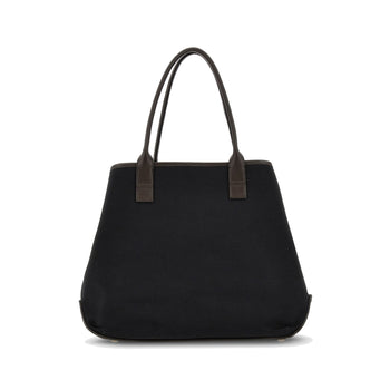 Borsa shopping Hogan Script Media in tessuto e pelle con indirizzo rilievo - 4