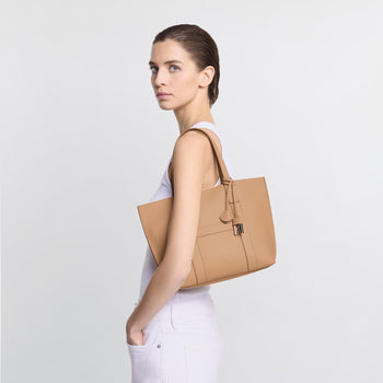 Borsa shopping piccola Hogan in pelle martellata - 9