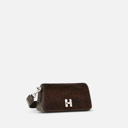 Borsa flap Hogan H-Turn mini in cavallino maculato e pelle - 2