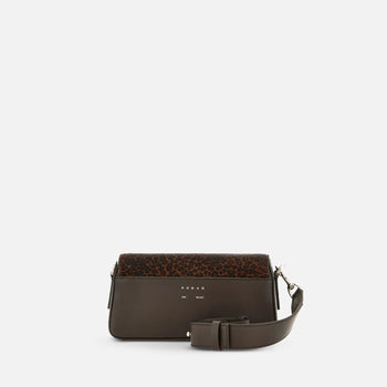 Borsa flap Hogan H-Turn mini in cavallino maculato e pelle - 3