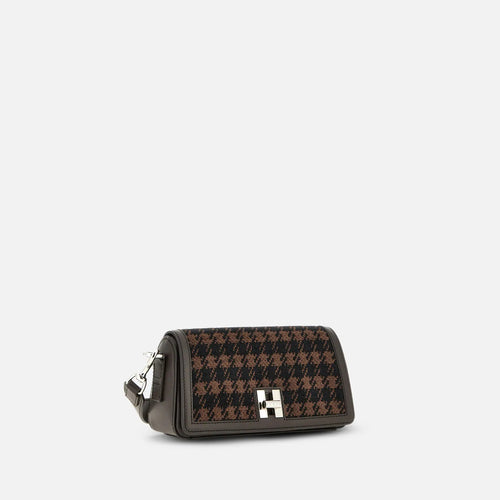 Borsa flap Hogan H-Turn mini in tessuto pied de poule - 2